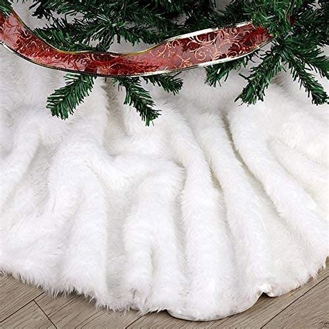 white fur tree skirt|Faux Fur Tree Skirt .